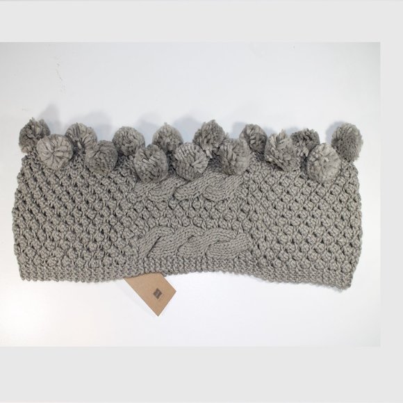 New Women Cable Knit Scarf, Gray - Picture 1 of 6